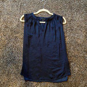 Banana Republic Navy Silk Blouse